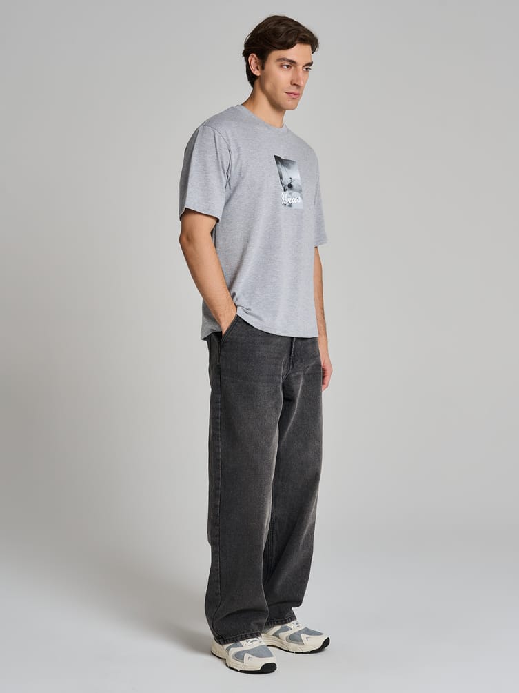 Футболка свободного кроя с принтом