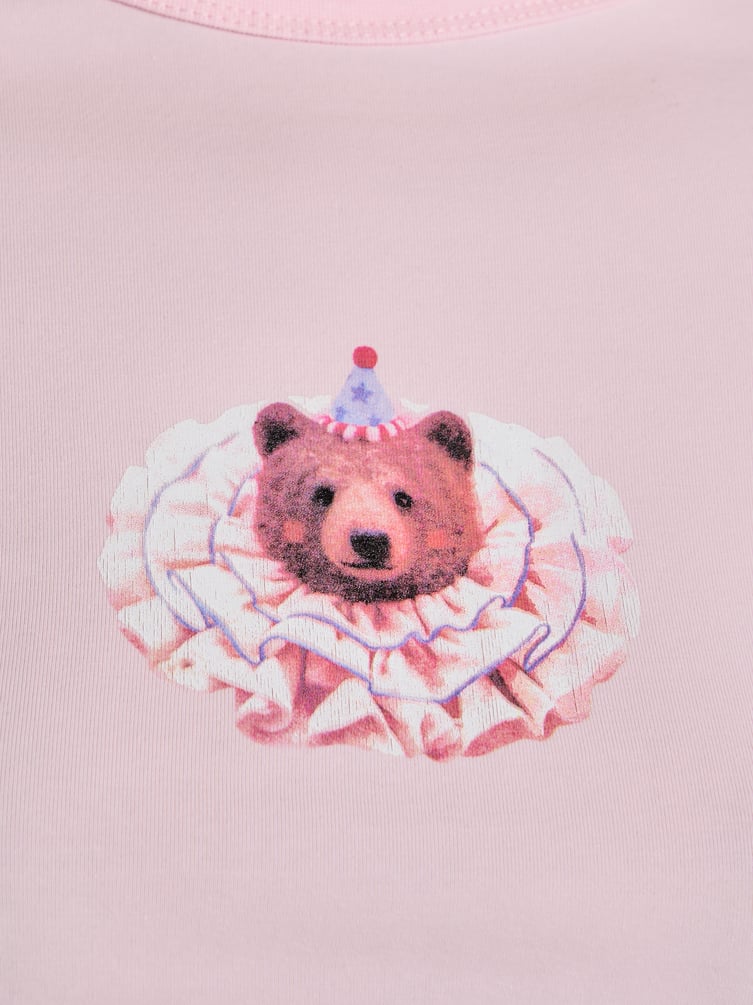 Футболка облегающая с принтом