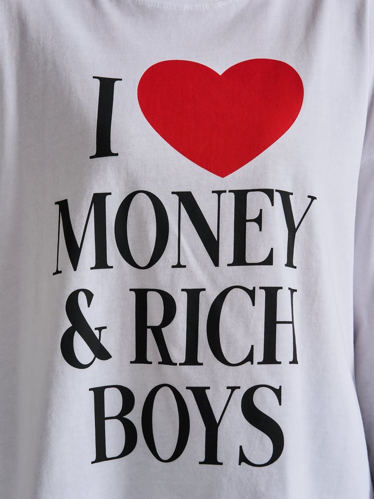 Лонгслив оверсайз хлопковый с надписью