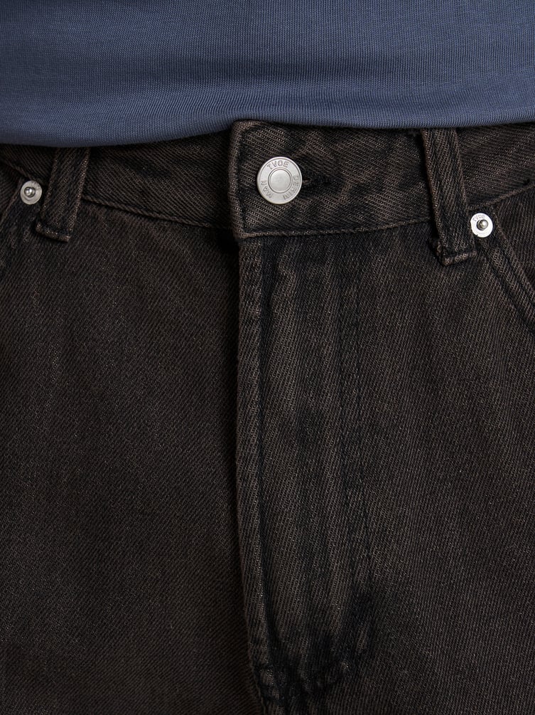 Джинсы багги широкие с вареный эффектом