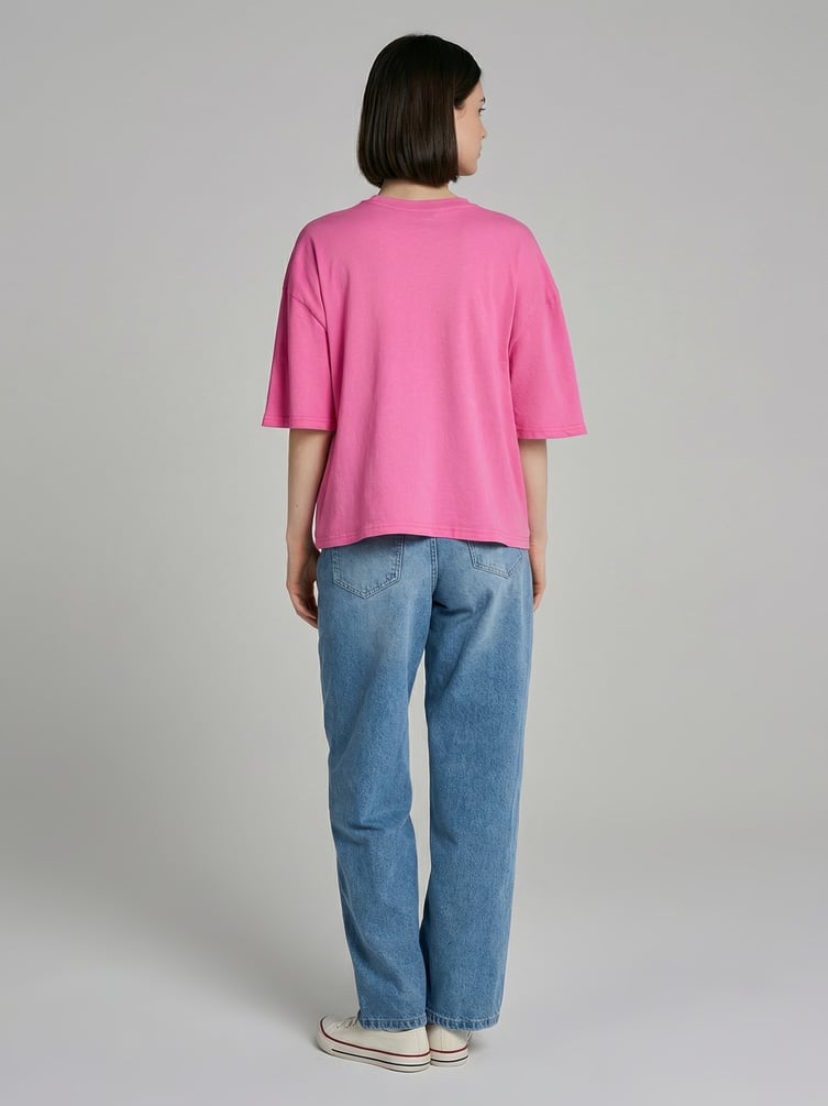 Джинсы прямые со смещенными боковыми швами