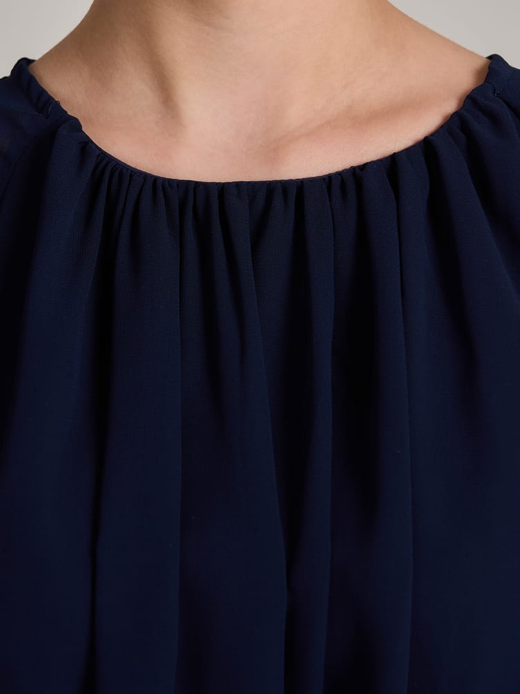 Платье мини шифоновое