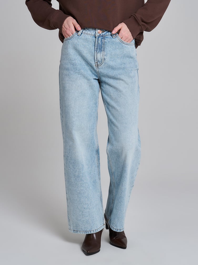 Джинсы Baggy с винтажной стиркой