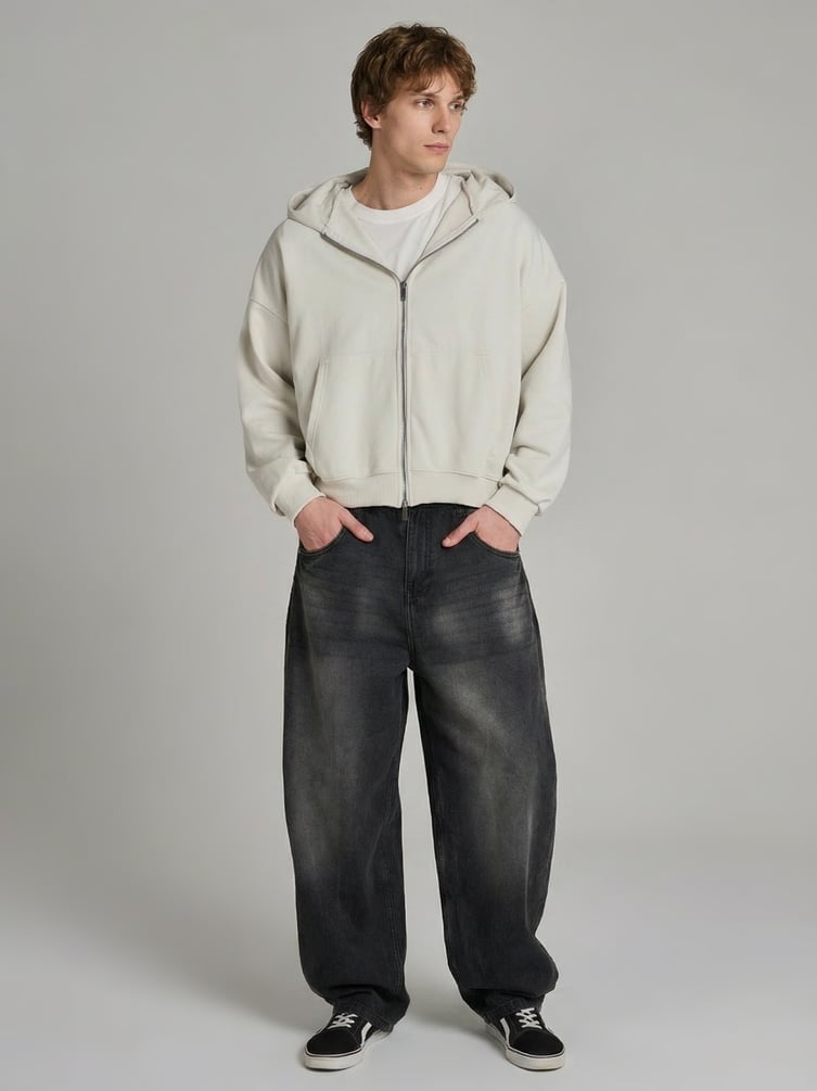 Зип худи с принтом льва на спине