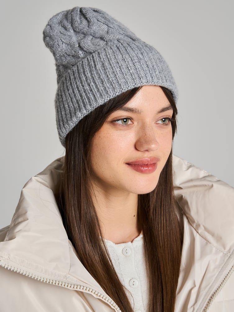 Вязаная зимняя шапка