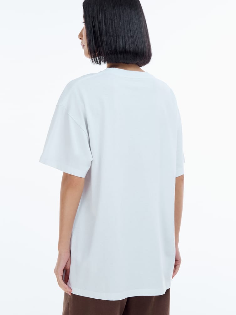 Футболка оверсайз из хлопка с надписью