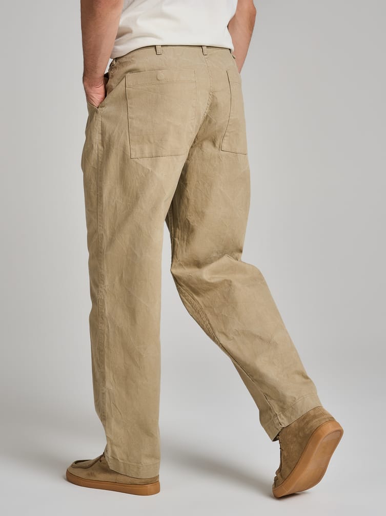 Зауженные брюки с вареным эффектом