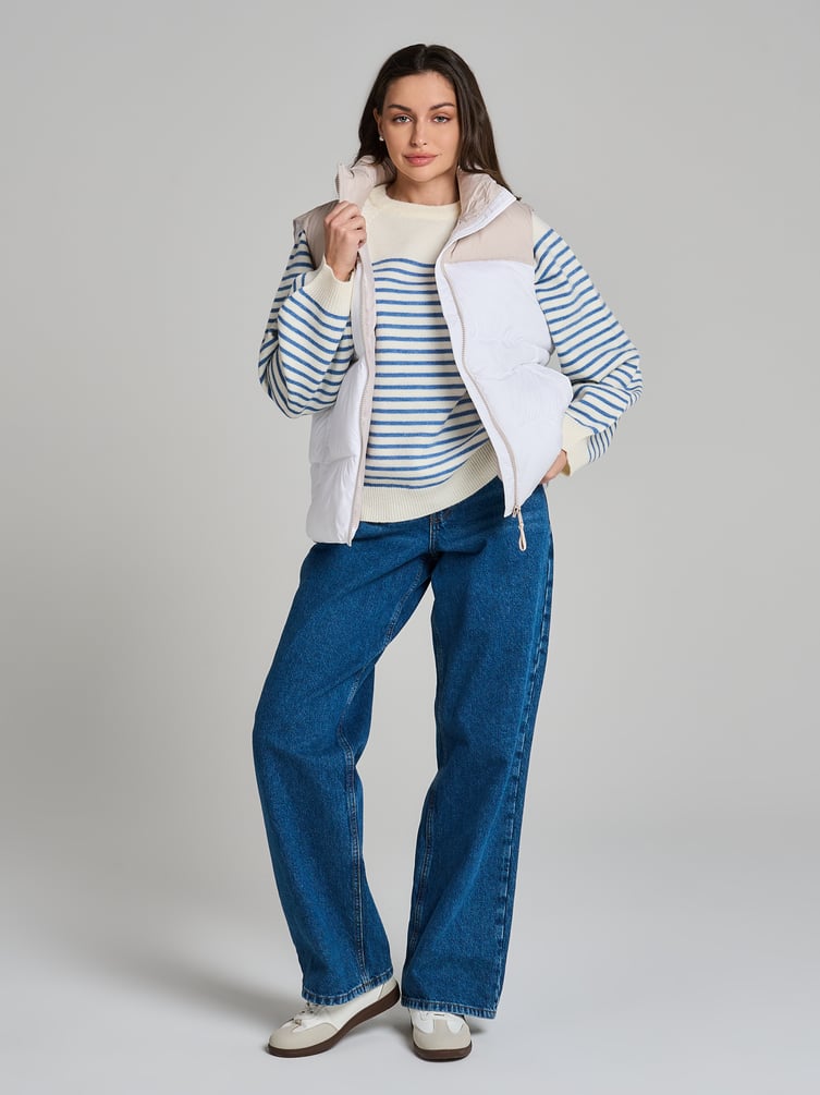 Джемпер трикотажный в полоску