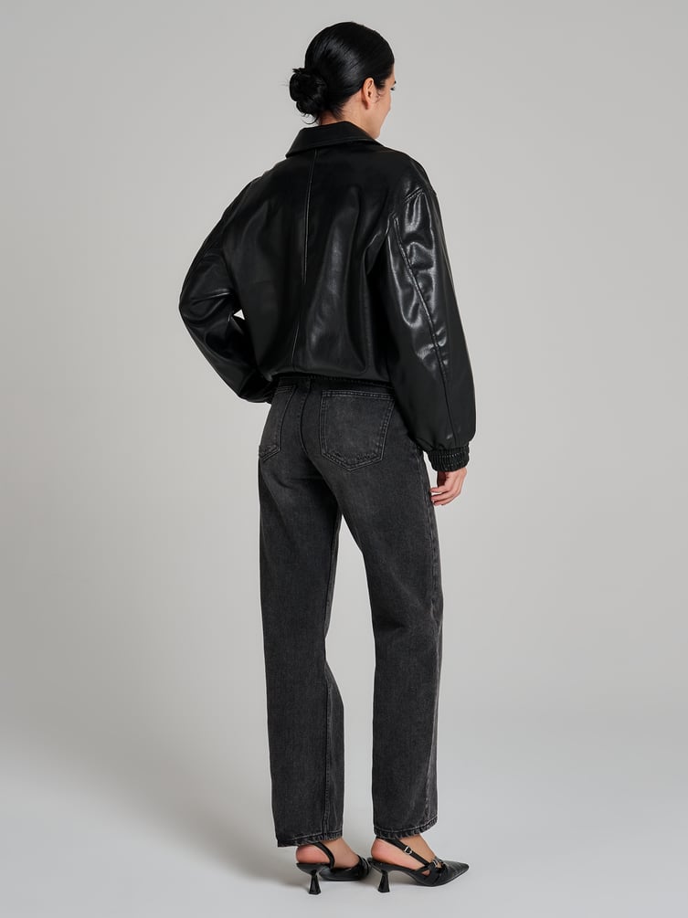 Куртка кожаная бомбер