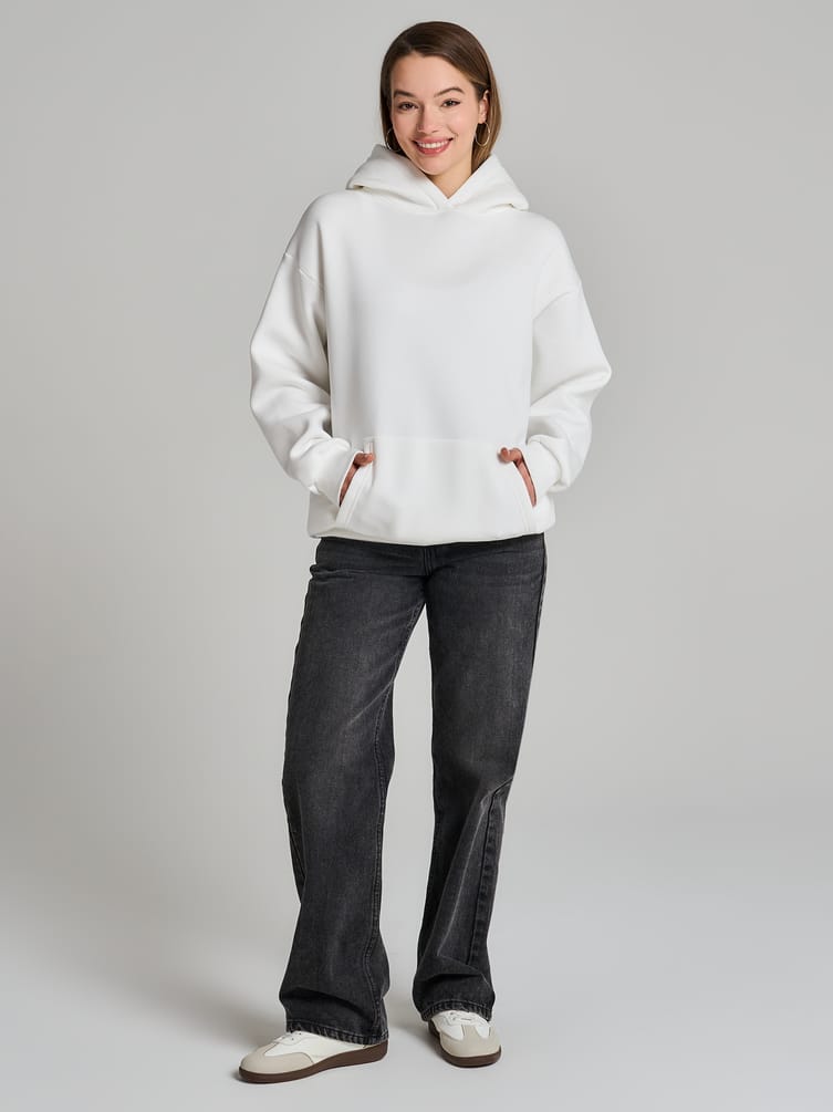 Утепленное худи оверсайз с начесом