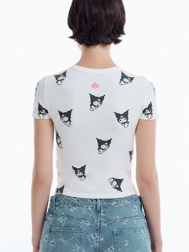 Приталенная футболка с принтом Kuromi