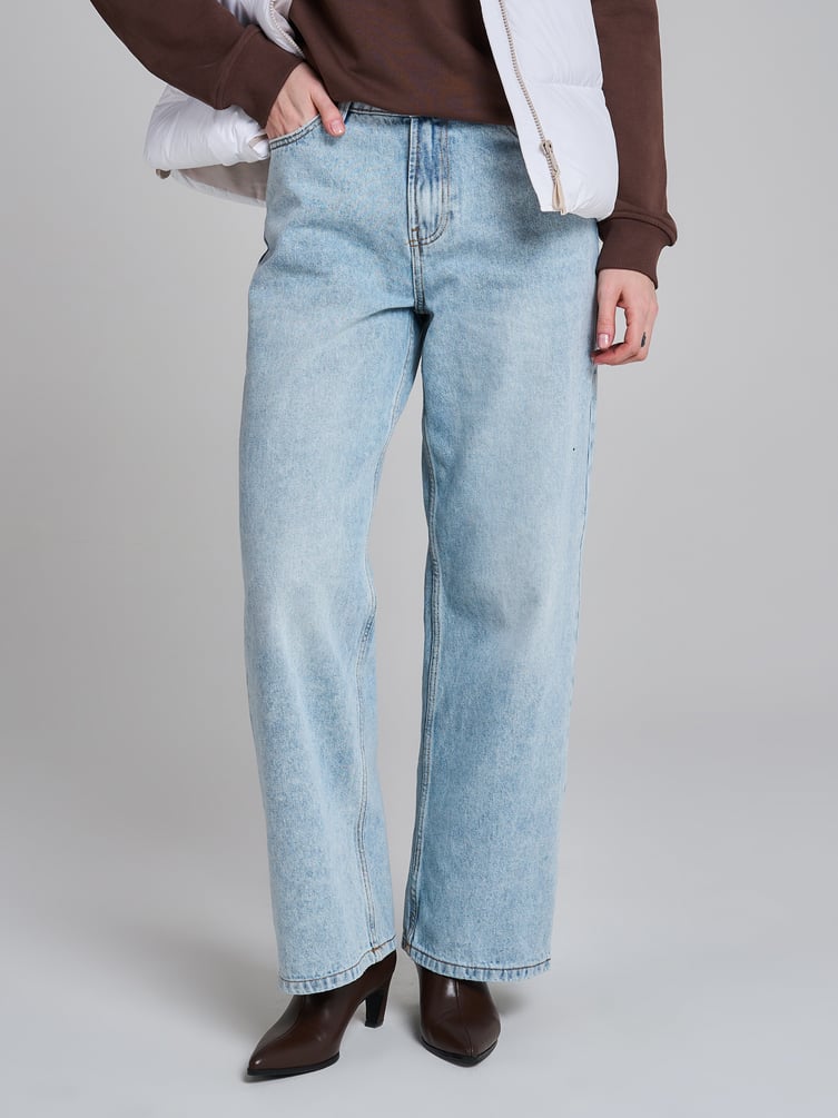 Джинсы Baggy с винтажной стиркой