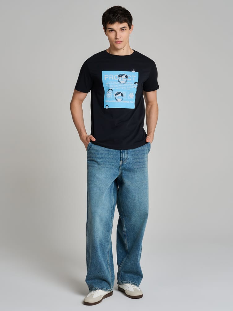 Футболка из хлопка с принтом