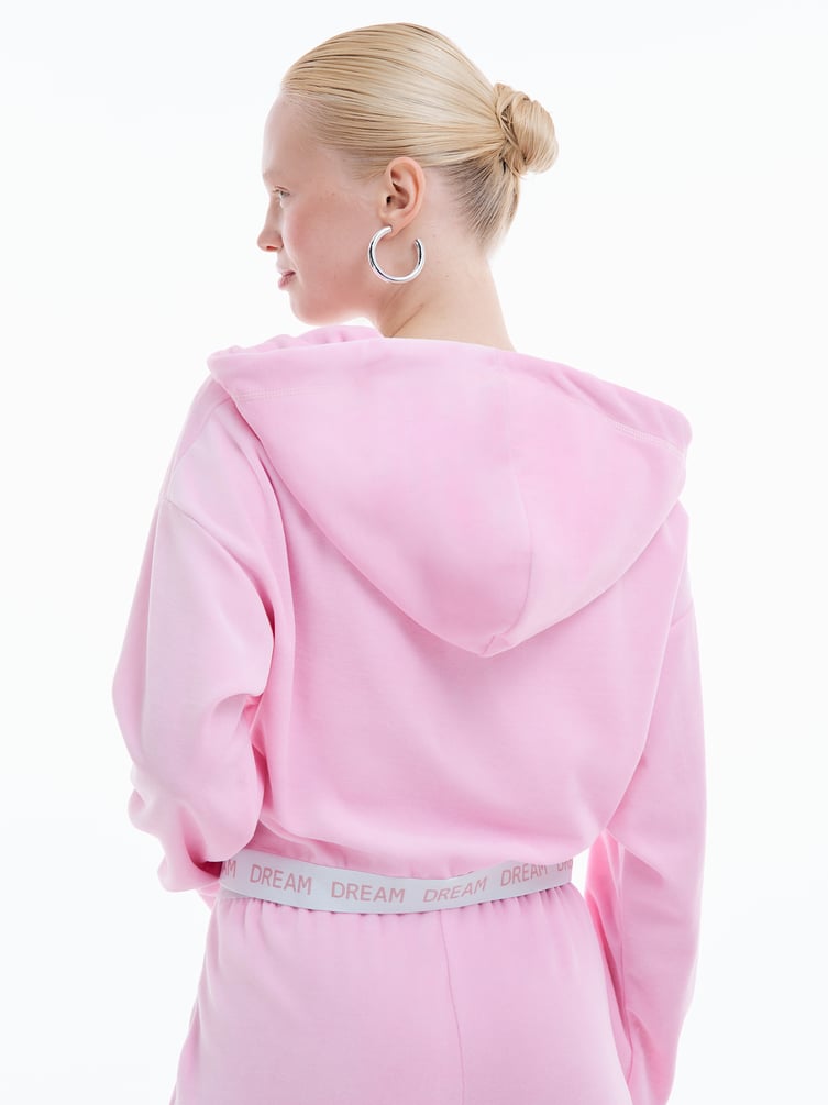 Домашняя велюровая Half zip толстовка
