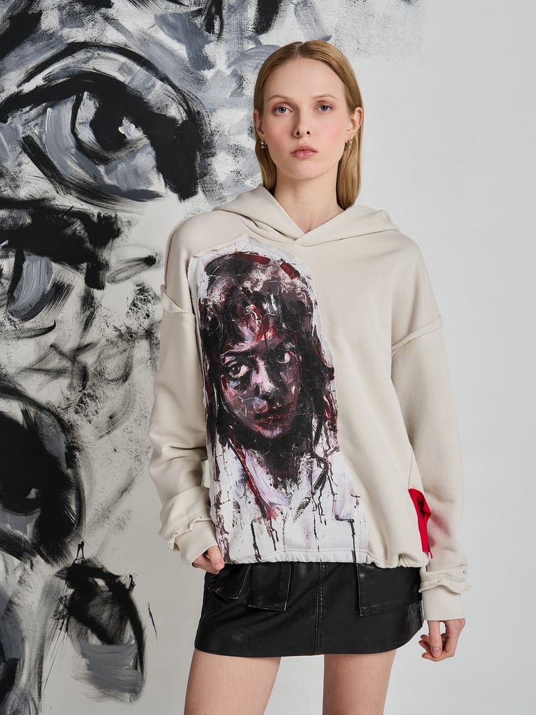 Худи оверсайз с принтом Макс Борисов