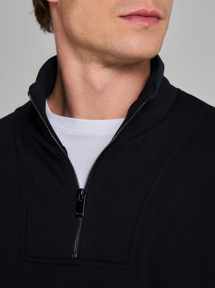 Утепленный свитшот Half zip с начесом