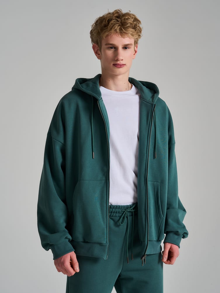 Толстовка зип худи теплая с начёсом