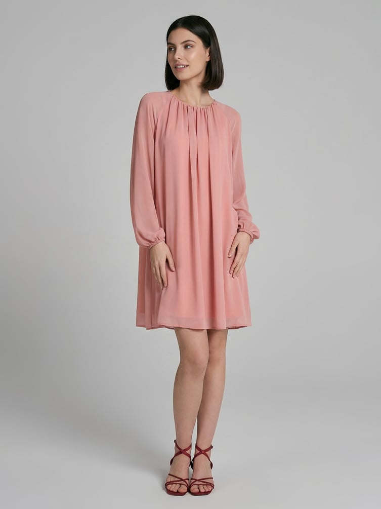 Платье мини шифоновое