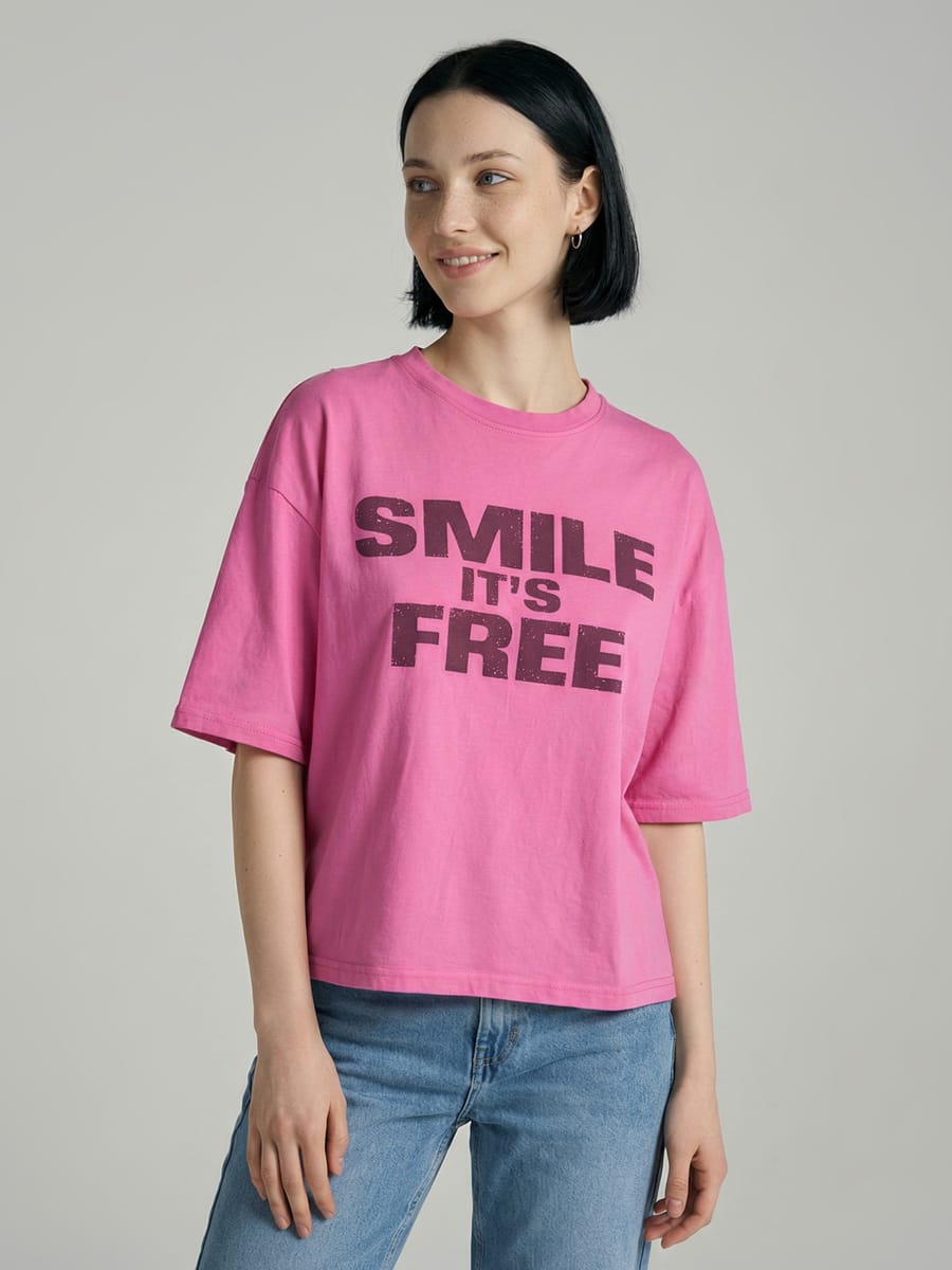 Футболка оверсайз с надписью