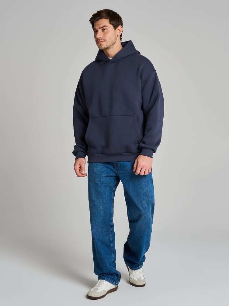 Худи оверсайз с капюшоном тёплое с начёсом