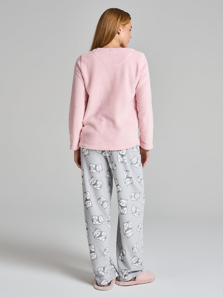 Теплая плюшевая пижама с кошечкой Манэки-нэко