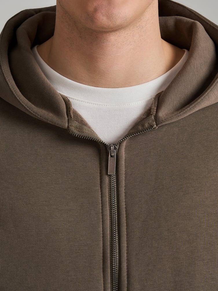 Зип худи оверсайз с надписью Russia и начесом