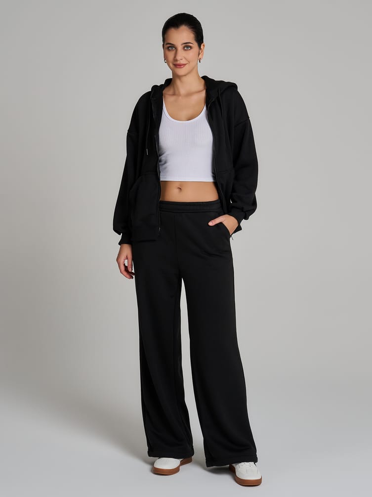 Брюки широкие утепленные с начесом