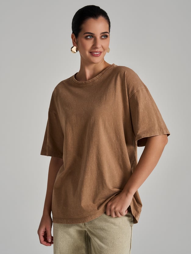 Футболка гранж с вареным эффектом