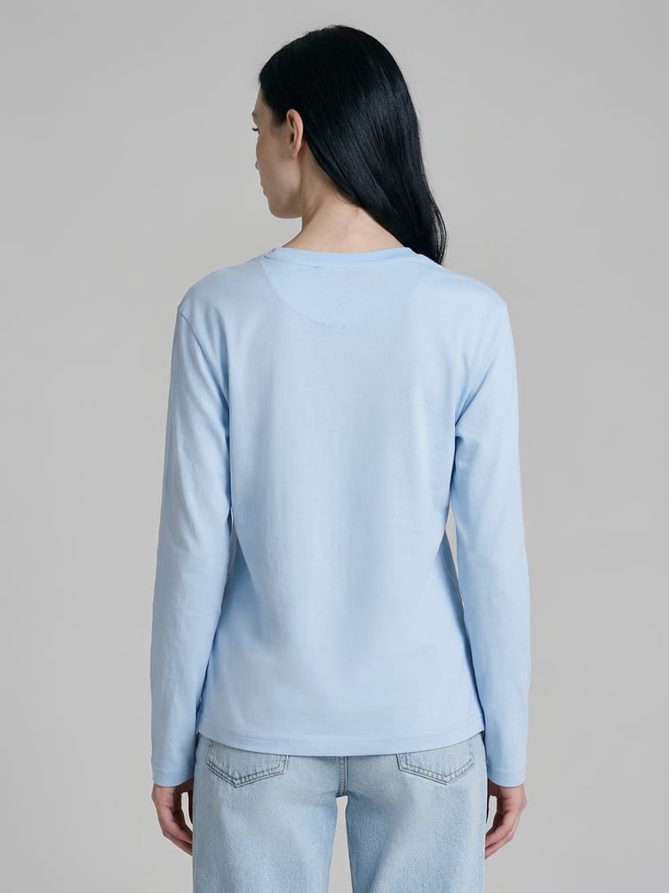 Лонгслив оверсайз с принтом банта