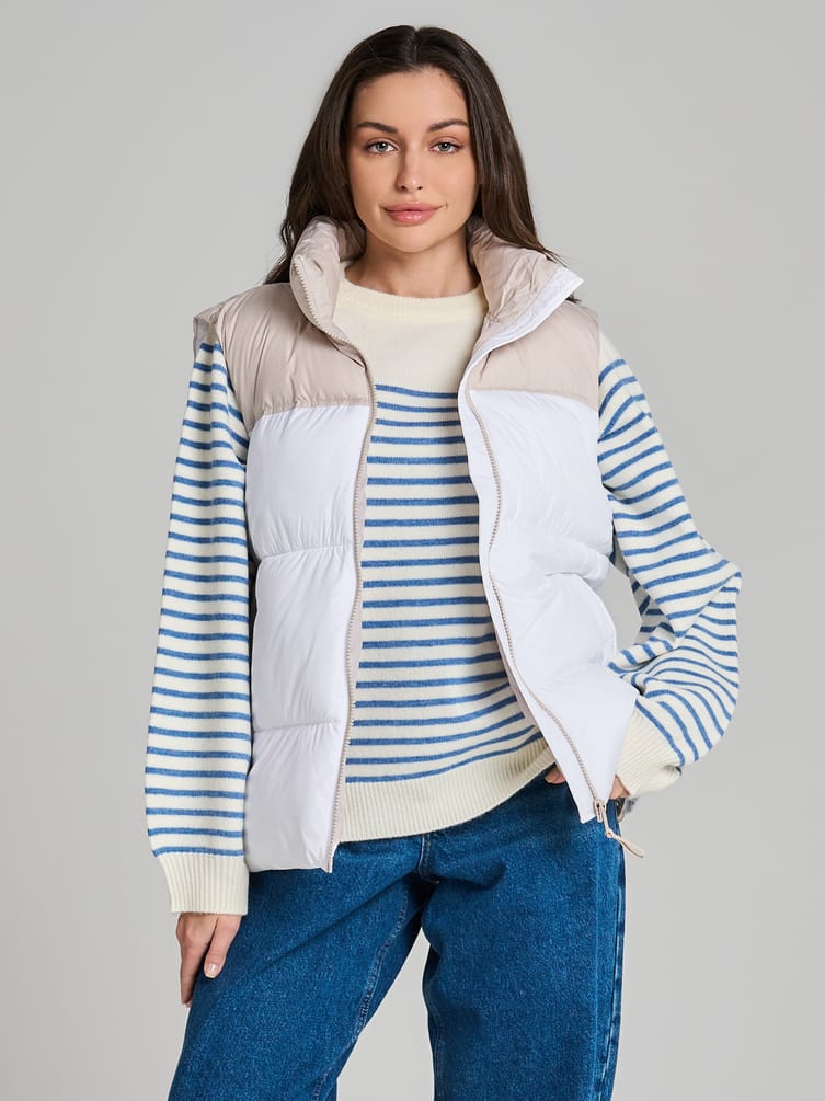 Джемпер трикотажный в полоску