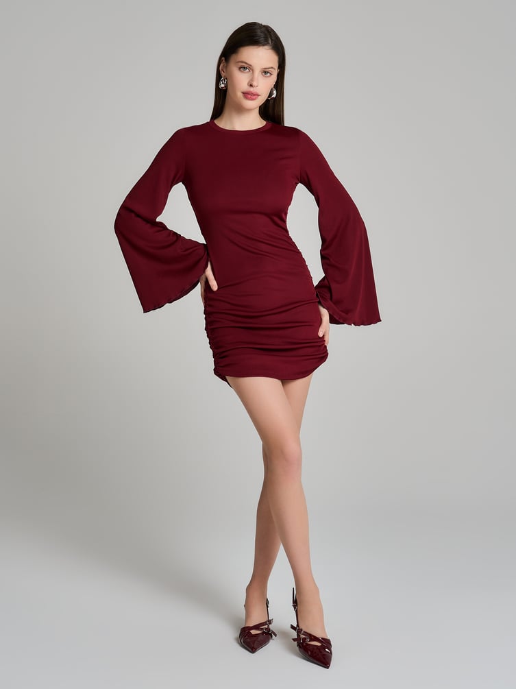 Короткое платье лапша с завязками