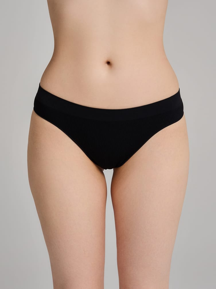 Трусы-танга - 2 шт. в рубчик