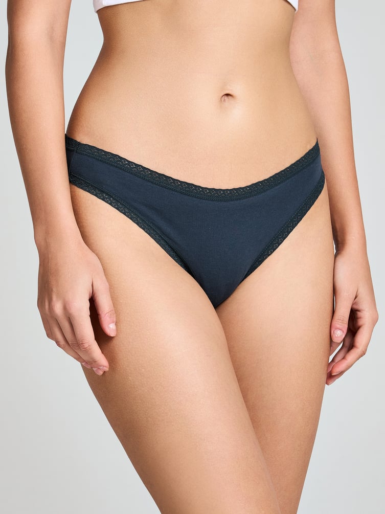 Трусы-слипы - 3 шт. с кружевом