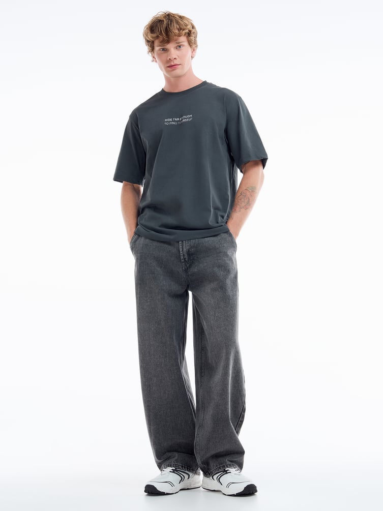 Хлопковая свободная футболка