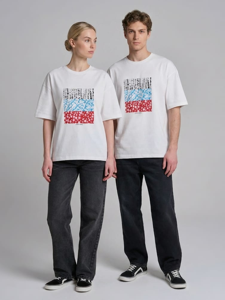 Футболка оверсайз с принтом Russian Vibes