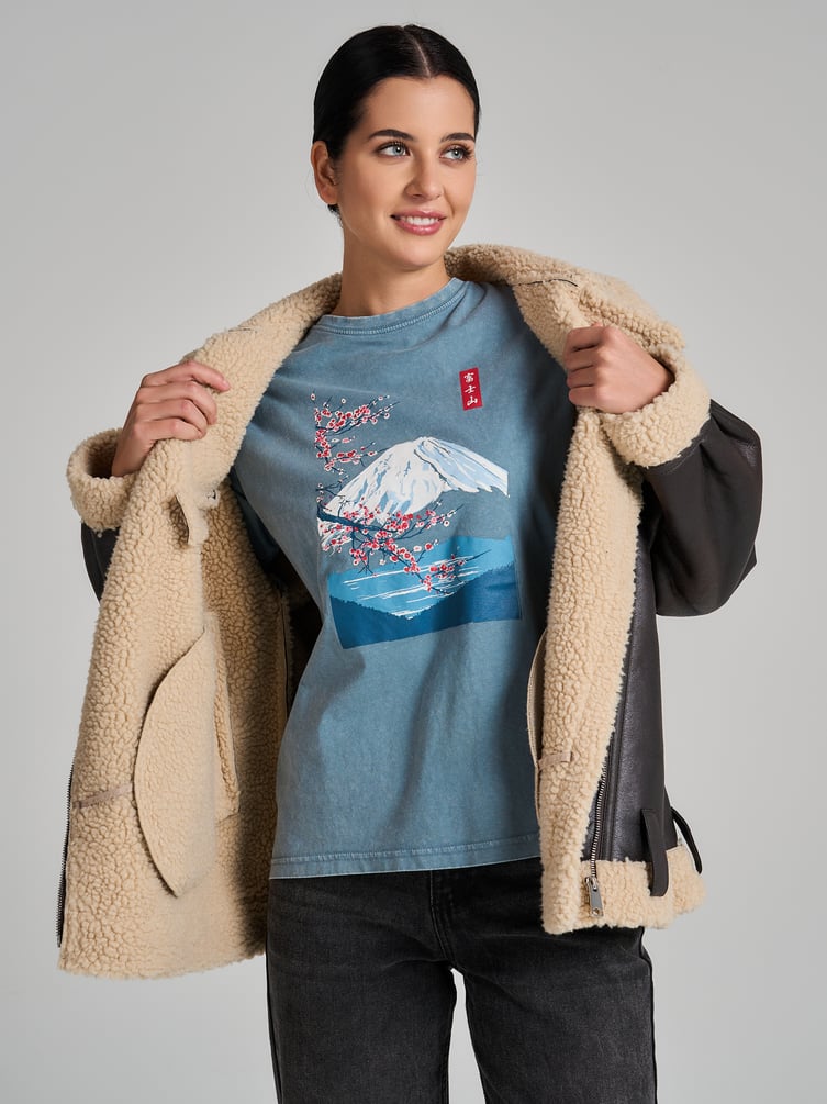 Хлопковая футболка варенка с принтом