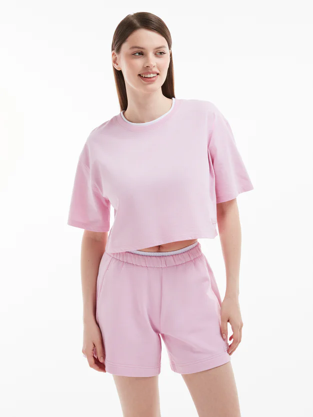 Короткая футболка оверсайз Color Basic