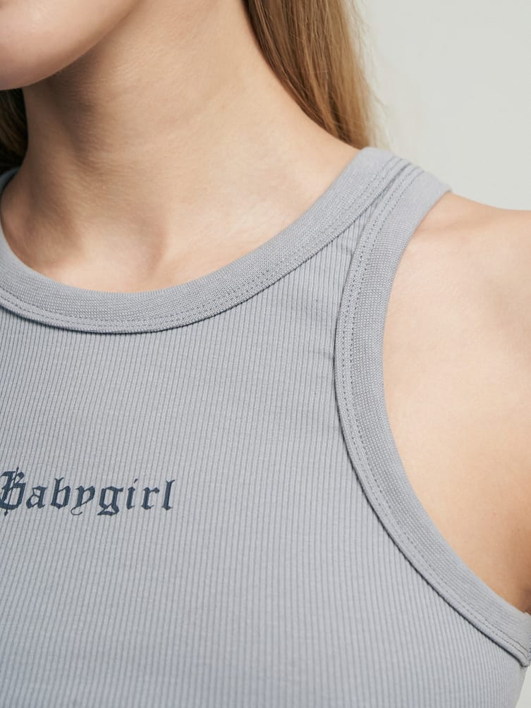 Хлопковый топ с надписью Baby Girl