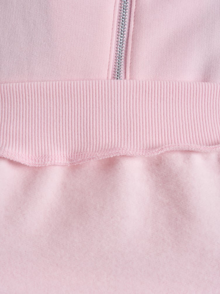 Теплая толстовка оверсайз с полузамком и начесом