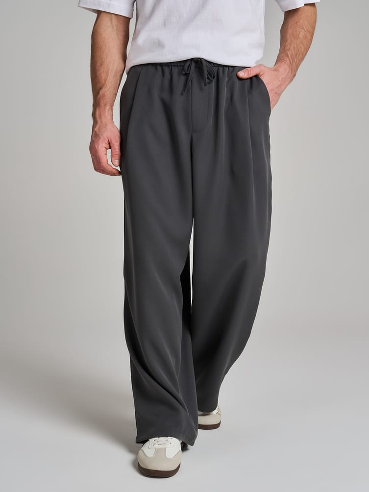 Брюки широкие повседневные