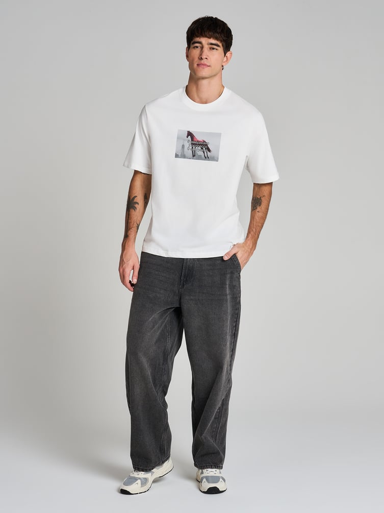 Футболка из хлопка с принтом