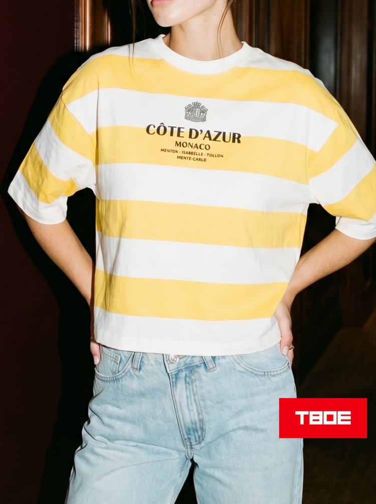 Полосатая футболка с надписью