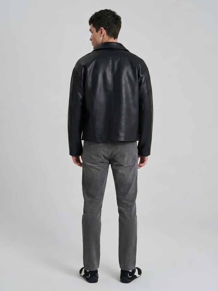 Джинсы прямые укороченные с разрезами