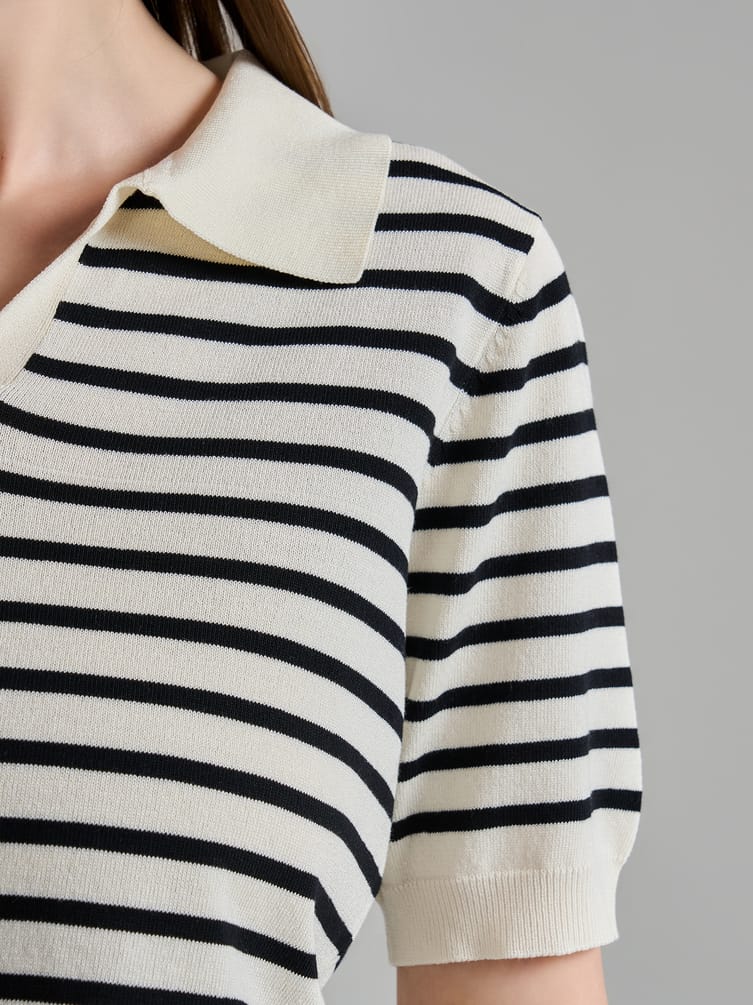 Джемпер трикотажный в полоску