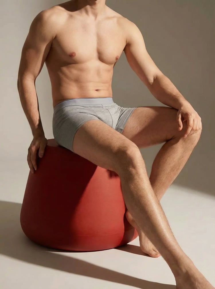 Хлопковые однотонные трусы - 2 шт.