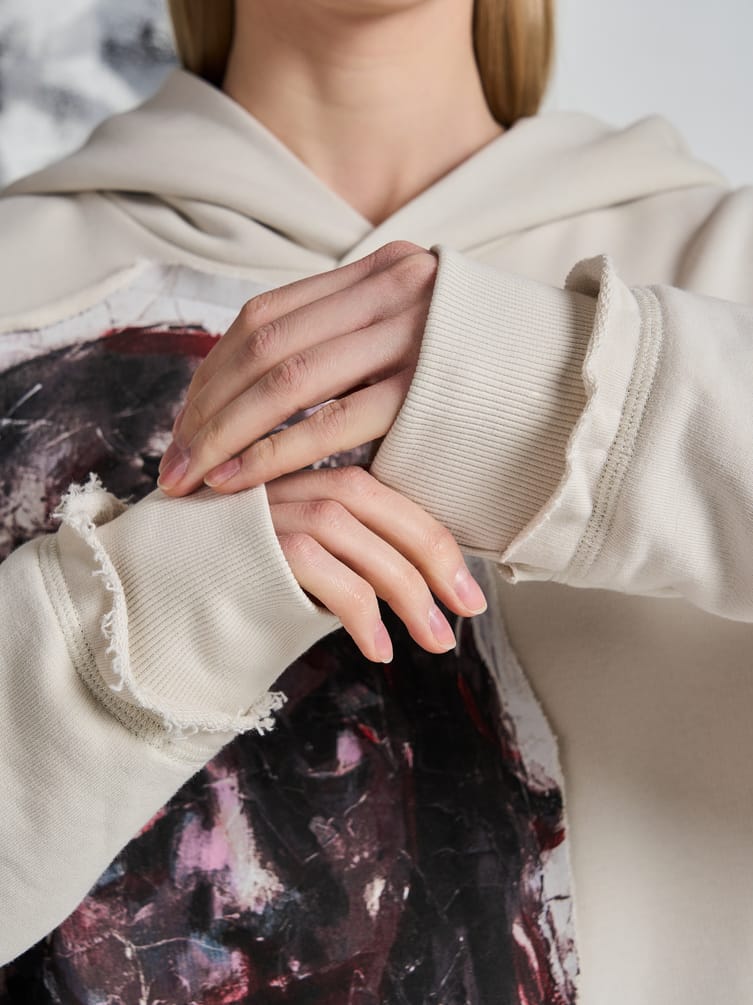 Худи оверсайз с принтом Макс Борисов