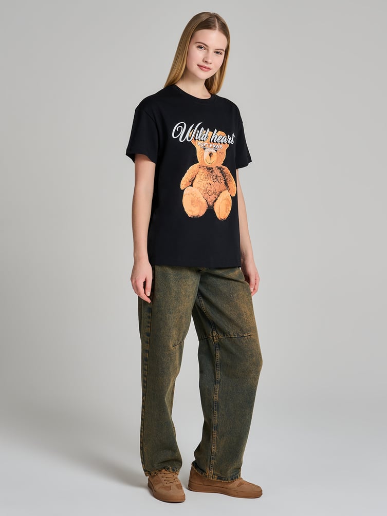 Футболка оверсайз с принтом