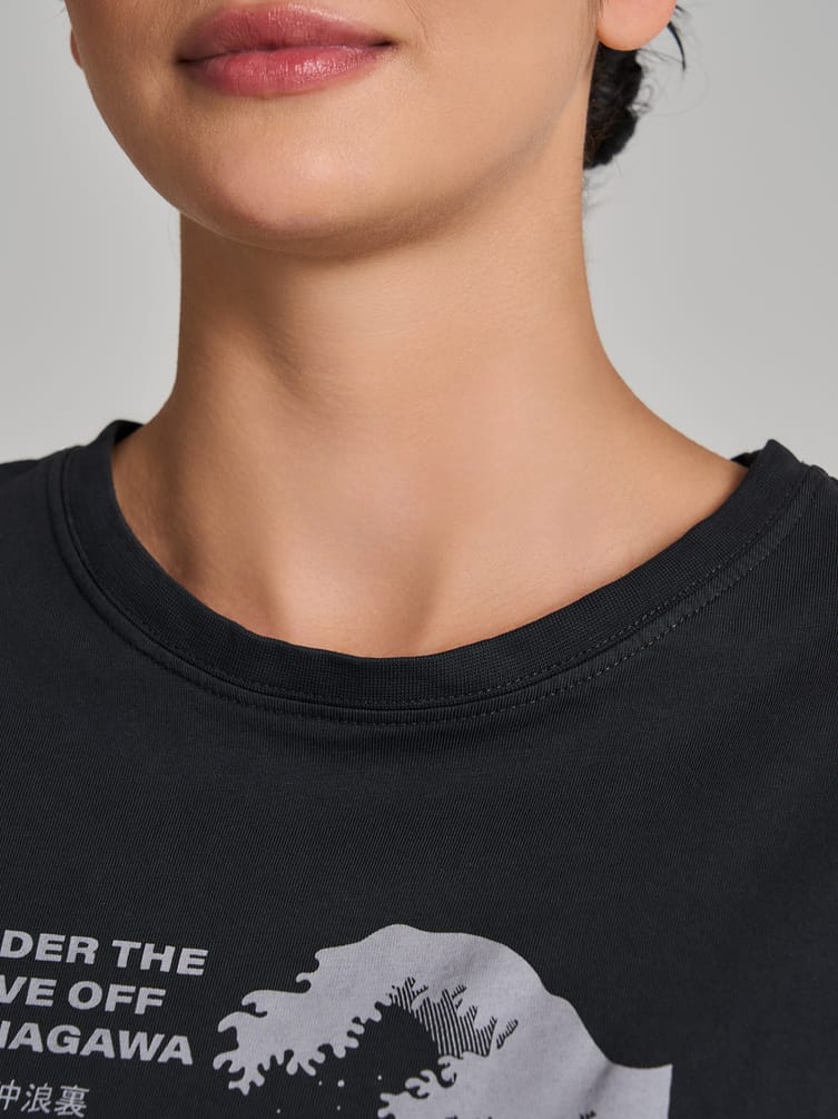 Футболка из хлопка с принтом