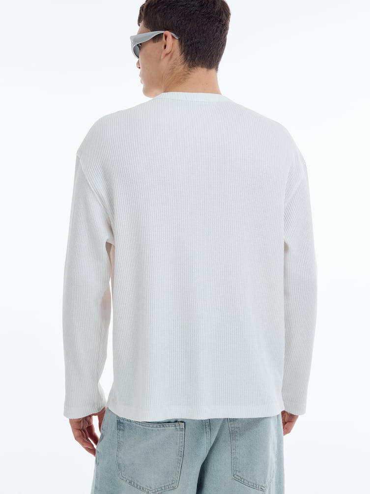 Лонгслив базовый вафельный