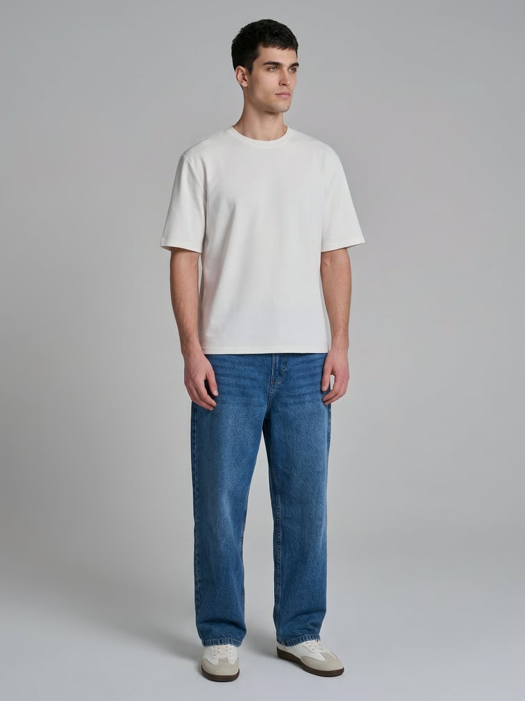 Футболка однотонная с коротким рукавом